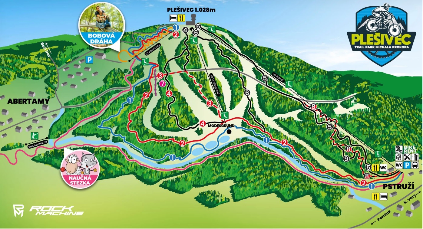 SKI Plešivec - trail areál