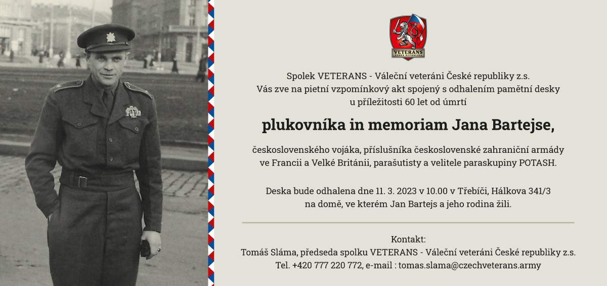 Spolek Veterans, kde Tomáš Sláma a Petr Poledník jsou i našimi členy, pořádal vzpomínkovou akci