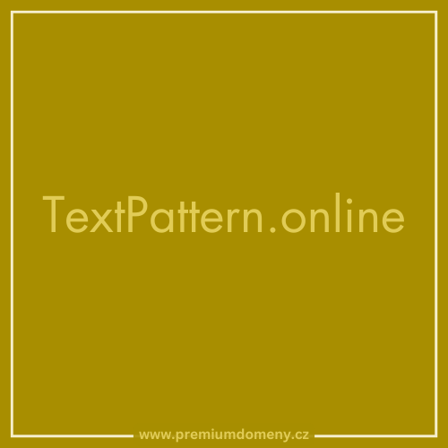 Doména TextPattern.online