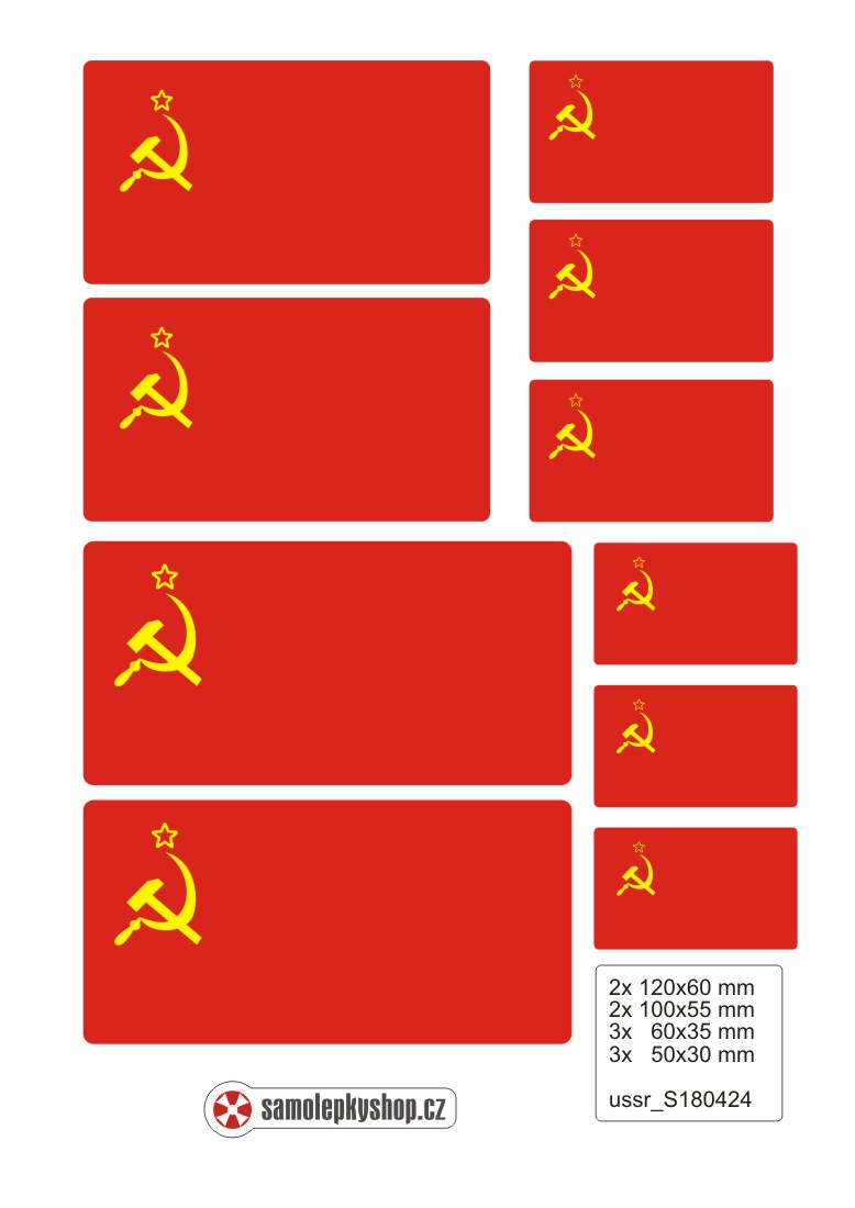 Samolepka vlajky SSSR
