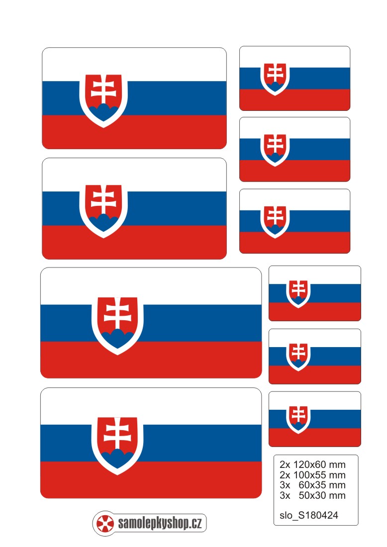 Samolepka vlajky SLOVENSKO