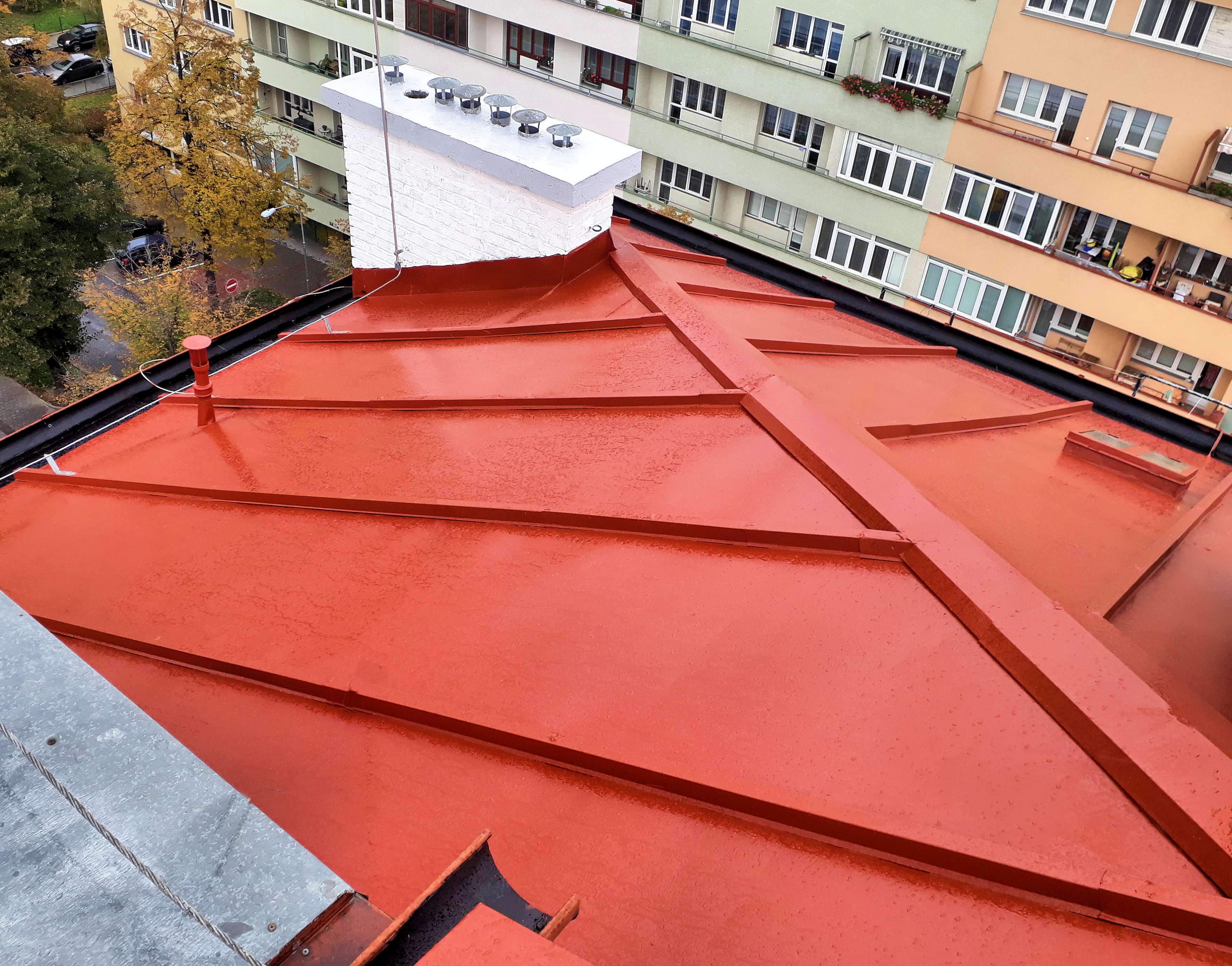 Ochranný nátěr na střechu - oprava střechy nátěr Kotlářská 35a, Brno