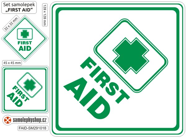 First Aid - set 3 samolepky