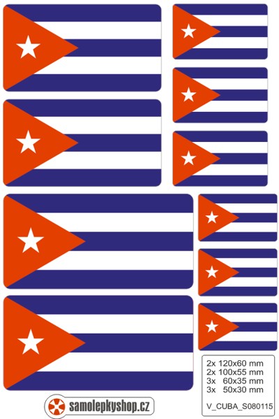 Samolepka vlajky KUBA