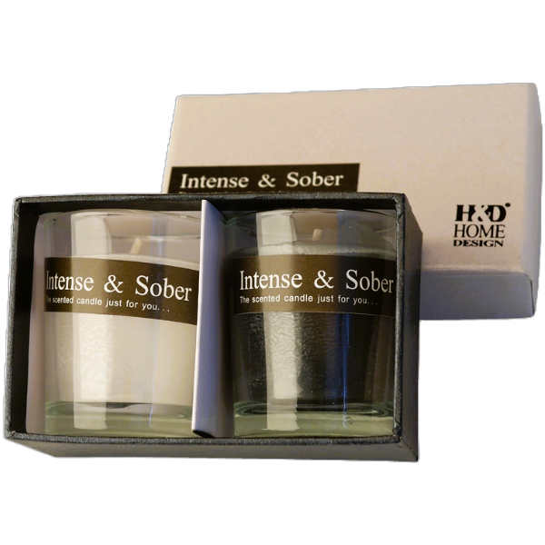 Aromatic Candles in Glasses, 2 pieces, Gift Pack