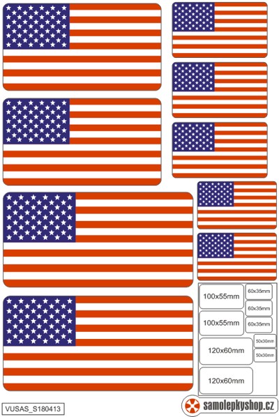 Samolepka vlajky USA