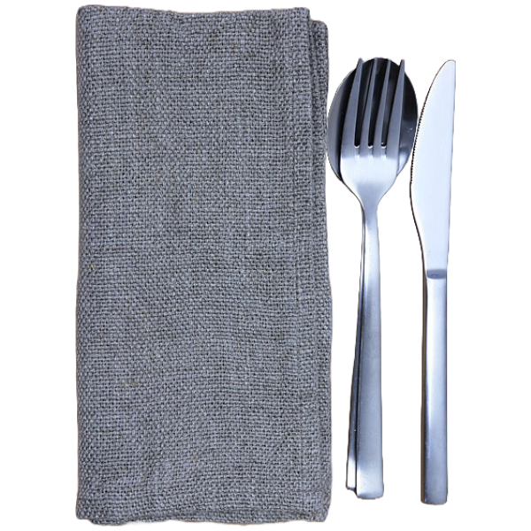 Linen Cloth Table Napkin, Washable, 46 x 46 cm, Slate Gray Color