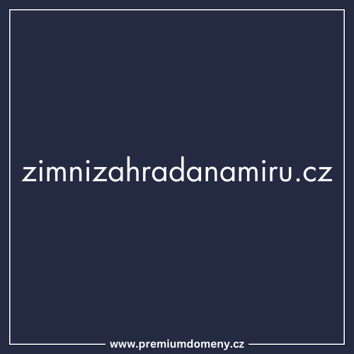 Doména zimnizahradanamiru.cz + .eu, +.online