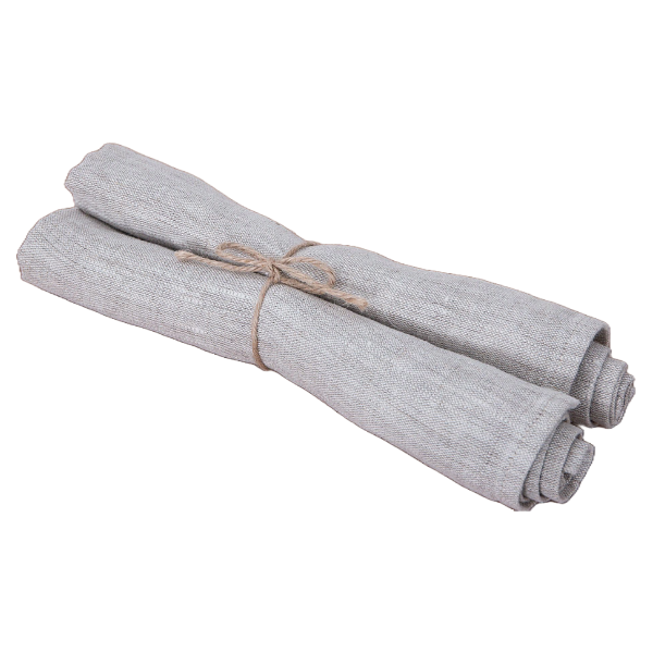 Linen Cloth Table Napkins, Set of 2 Napkins Washable, 46 x 46 cm, Beige Color
