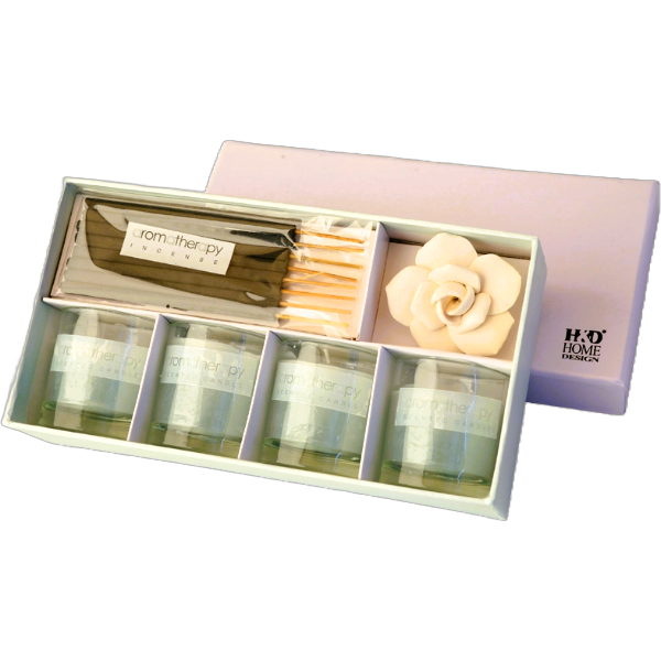 Aromatic Candles with Diffusers, Rose Holder Set, Gift Pack