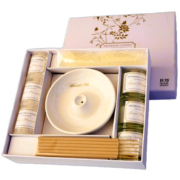 Aromatic Tea light Candles with Diffusers Set, Gift Pack